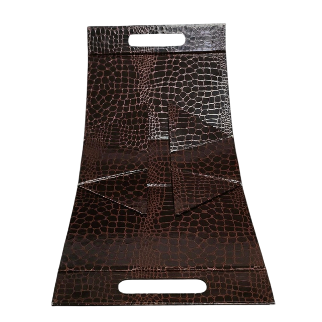 The Reusable Crocodile-Effect Tote | Glossy Black & 100% Recycled