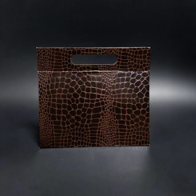 The Reusable Crocodile-Effect Tote | Glossy Black & 100% Recycled