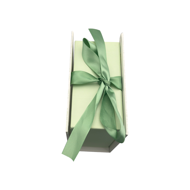 Custom Logo Recycled Ribbon Printed Gift Boxes with Unique Magnetic Closures UV Coating Embossed Packaging Paper with Window