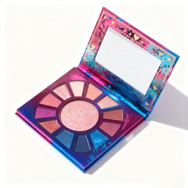 Holographic Multi-Functional Eyeshadow Palette Packaging