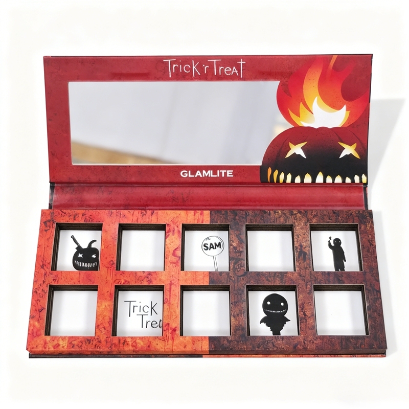 Glamlite "Trick 'r Treat" Halloween-Themed Eyeshadow Palette Packaging