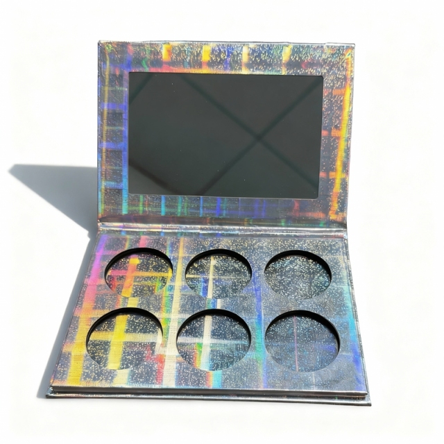 6-Color Holographic Eyeshadow Palette Packaging