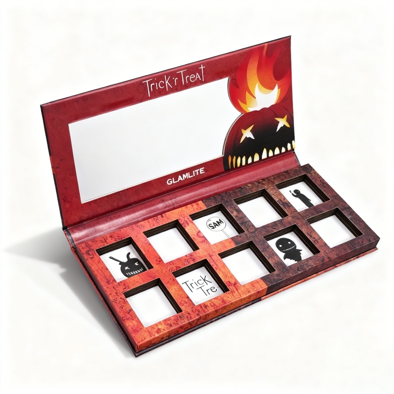Glamlite "Trick 'r Treat" Halloween-Themed Eyeshadow Palette Packaging