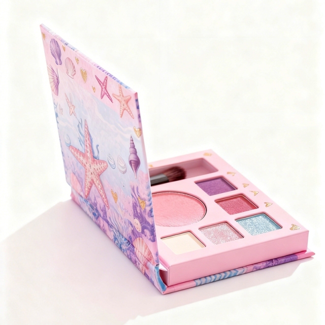 Ocean Series 6-color eyeshadow palette packaging box