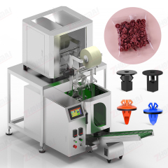 Máquina pesadora y empacadora de piezas pequeñas de plástico