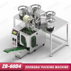 Máquina Contadora y Envasadora con Alimentadores de Cuatro Tazones