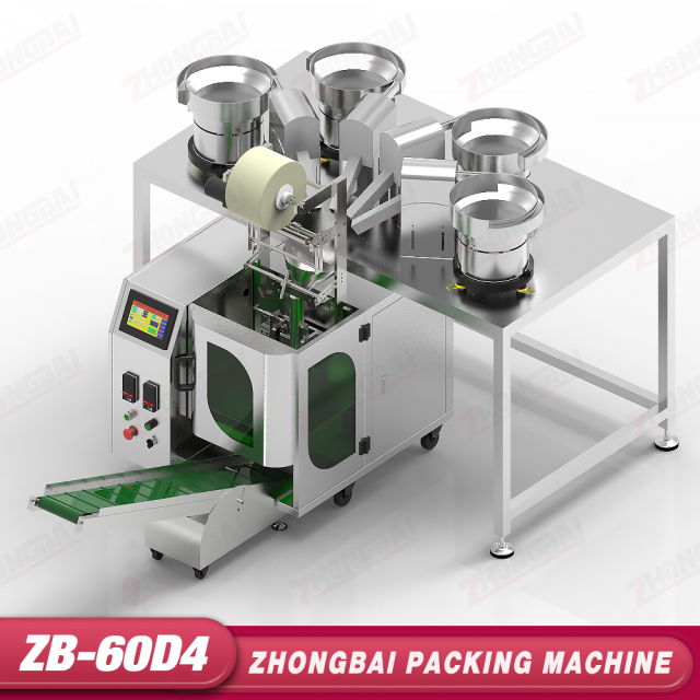 Máquina Contadora y Envasadora con Alimentadores de Cuatro Tazones