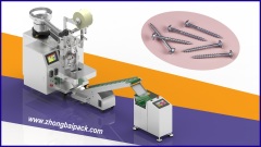 Máquina automática contadora y empacadora de tornillos con pesadora verificadora