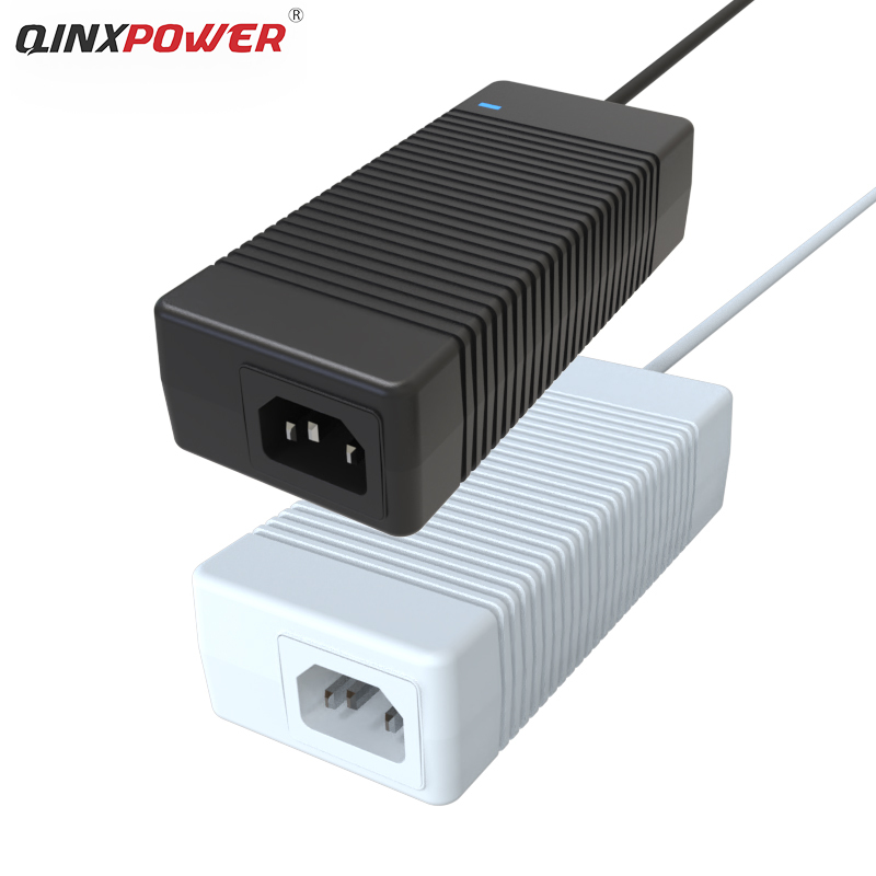 Desktop 120W 24V 5A AC DC Power Adapter | QINXPOWER | UL/cUL, SAA, PSE, UKCA, CE, RoHS, FCC, DOE VI, CB Certified | 100-240V Input | Optional 2-Pin/3-Pin AC Cables (US/JP/UK/EU/AR/KR/IN) | Factory Direct