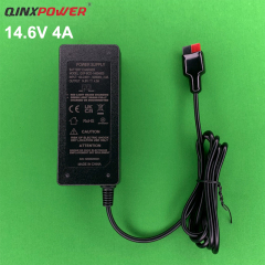 58.4W 14.6V 4A LiFePO4 Battery Charger with Anderson Connector | QINXPOWER®
