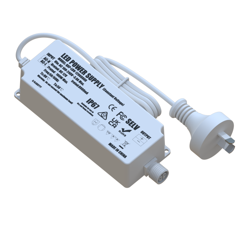 12V 8A 96W IP67 Power Supply with AU Plug