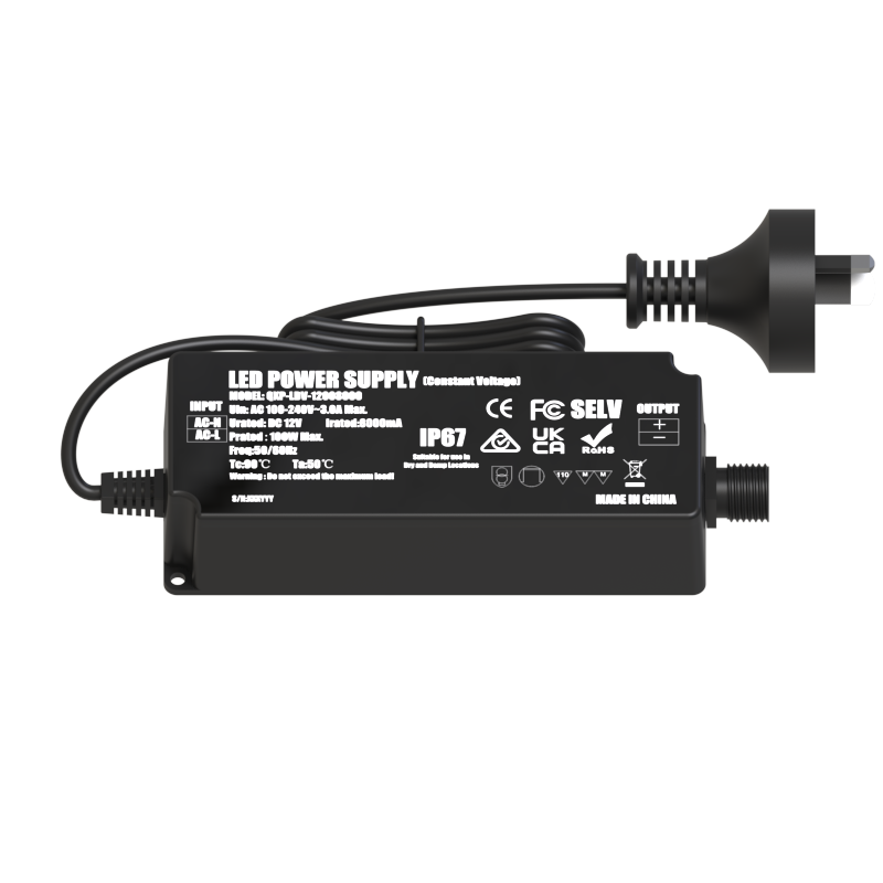 12V 8A 96W IP67 Power Supply with AU Plug