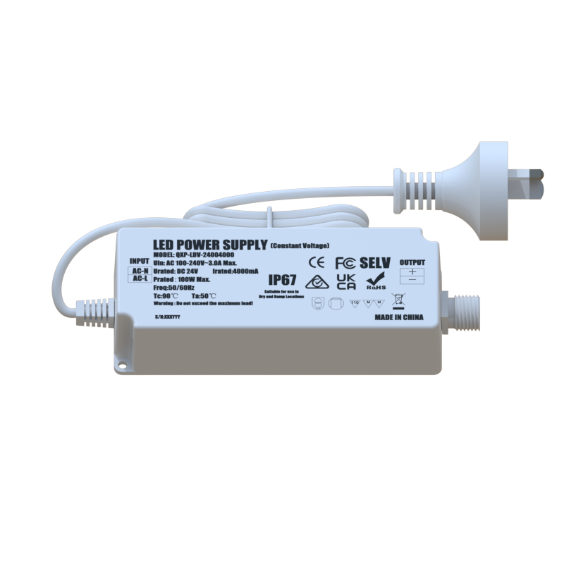 24V 4A 96W IP67 Power Supply with EU Plug