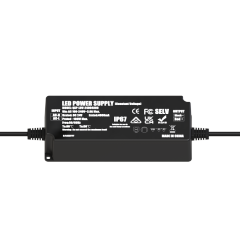 24V 4A 96W IP67 Power Supply with Fixed Cable and Strain Relief