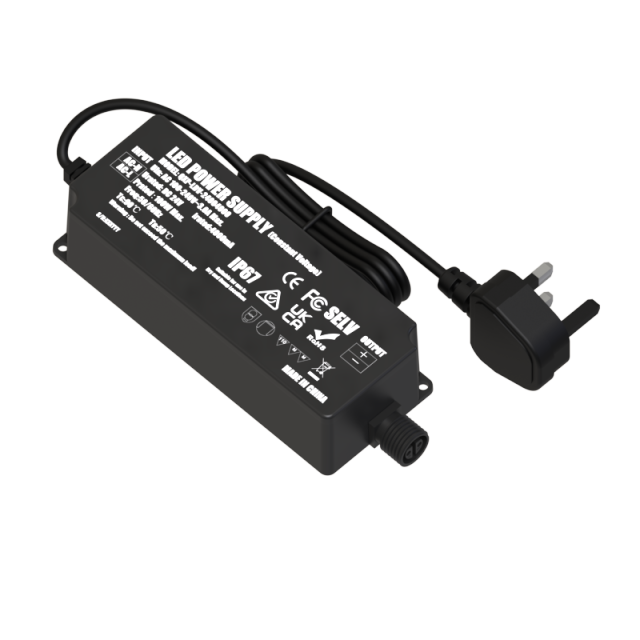24V 4A 96W IP67 Power Supply with UK Plug