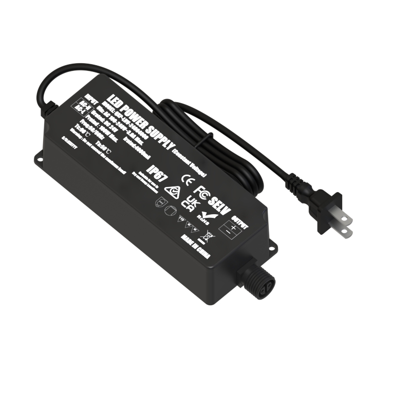 24V 4A 96W IP67 Power Supply with US Plug