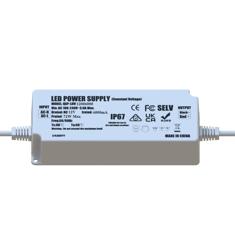 12V 6A 72W IP67 Waterproof Power Supply