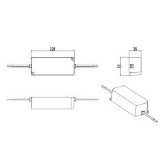12V 6A 72W IP67 Waterproof Power Supply Product Size