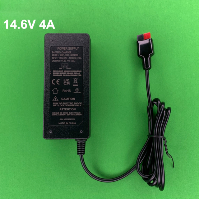 58.4W 14.6V 4A 4S LiFePO4 battery charger with Anderson Torberry connector