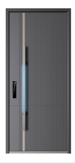 Intelligent sensor lighting, minimalist long handle, entry-level security door