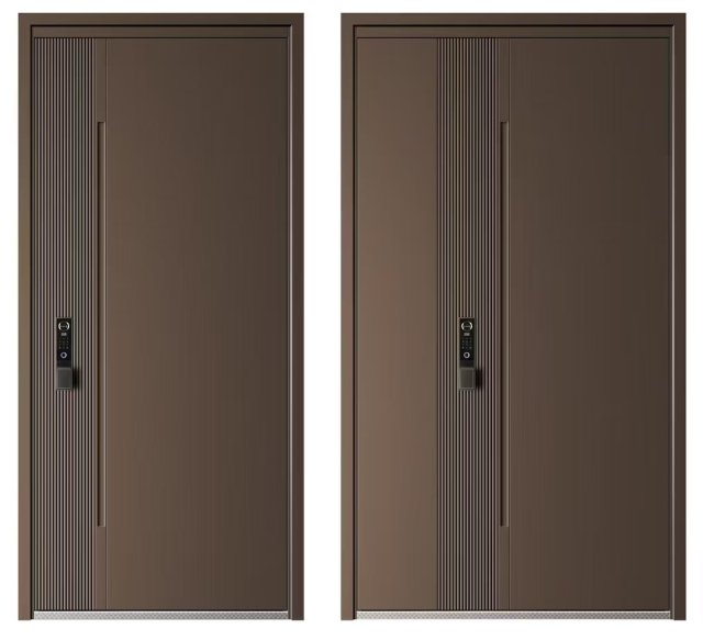 Heavy-duty anti-pickout visible intelligent security door