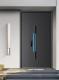 Smart security door with handle-sensing light