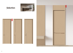 Multi-layer solid wood painted-free panel door