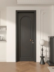 Black French antique solid wood door