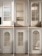 Cream-colored style aluminum alloy retro glass waterproof bathroom balcony door