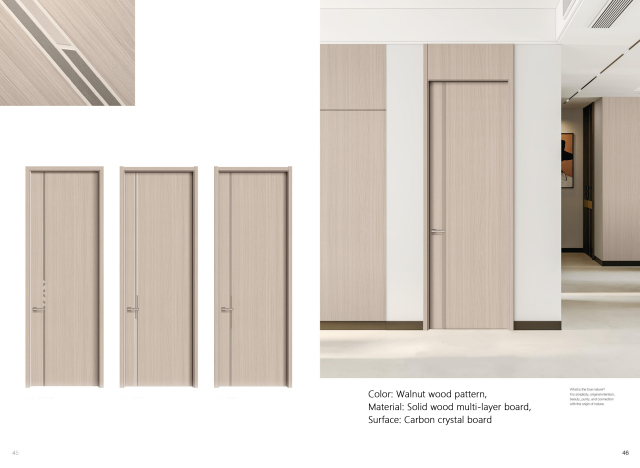 Multi-layer solid wood painted-free panel door