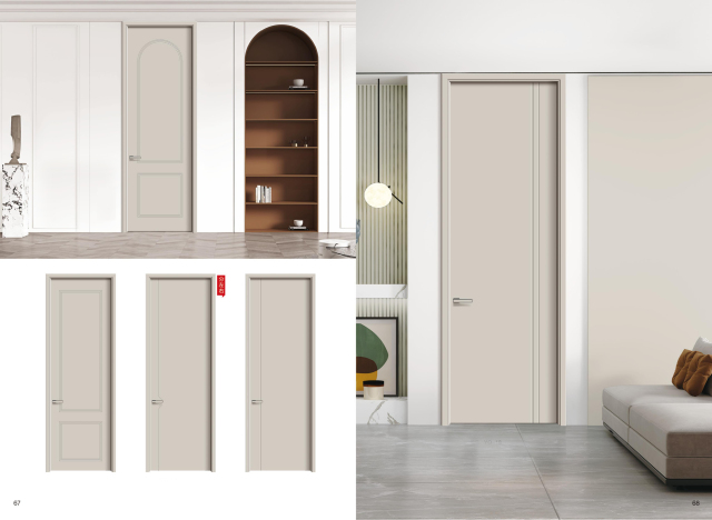 Multi-layer solid wood painted-free panel door