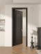 Black French antique solid wood door
