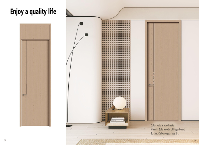 Solid-core oak eco-friendly, healthy, silent and paint-free door