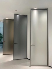 Modern ultra-thin aluminum alloy glass door, waterproof bathroom door, balcony door