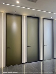Modern ultra-thin aluminum alloy glass door, waterproof bathroom door, balcony door