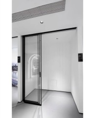 Modern ultra-thin aluminum alloy glass buffer sliding door for kitchen partition door