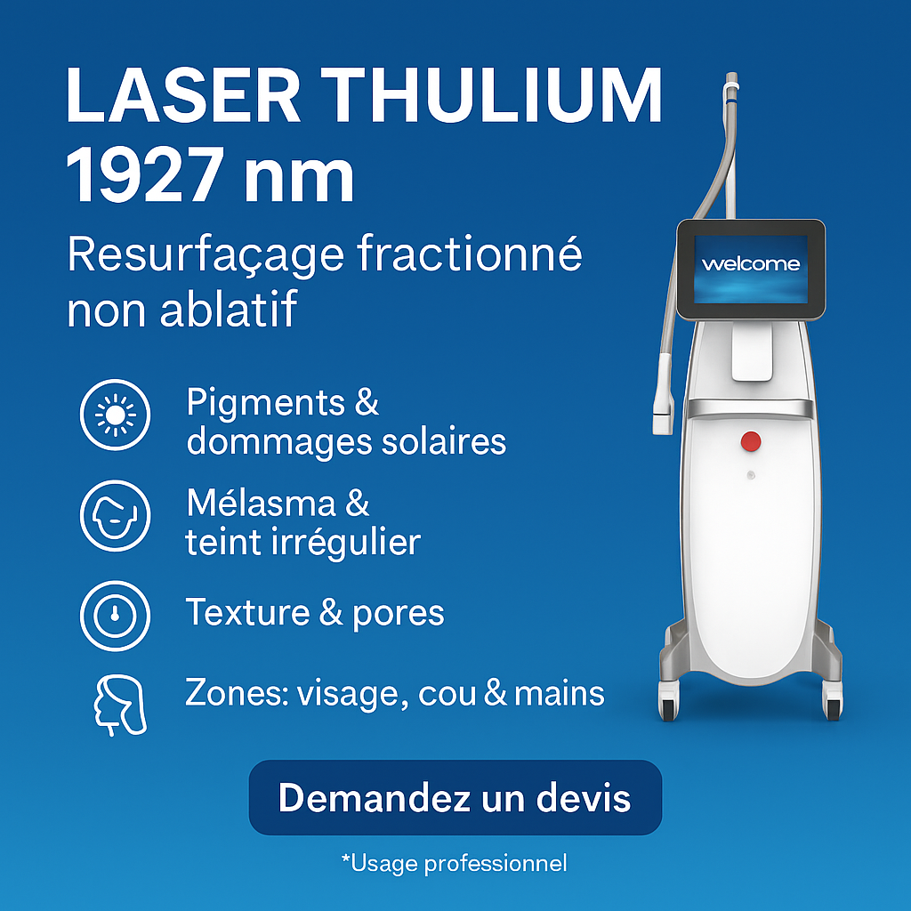 Laser Thulium 1927 nm – Resurfaçage non ablatif | Emmalaser