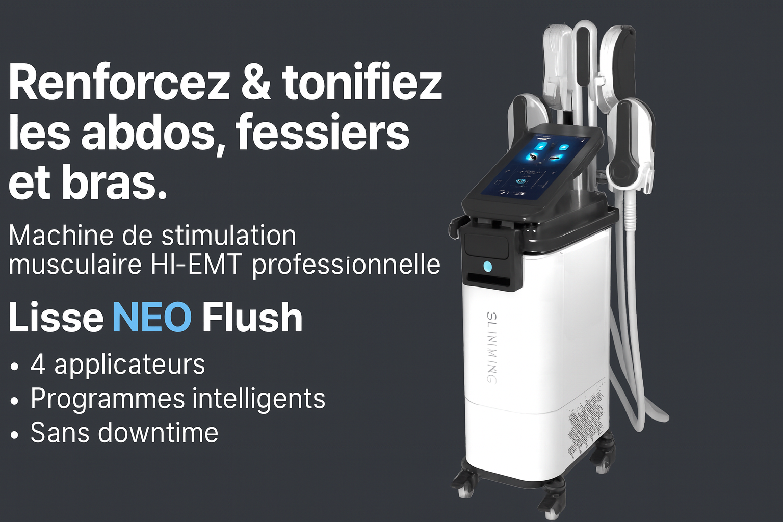 appareil HI-EMT 4 applicateurs pour instituts de beauté