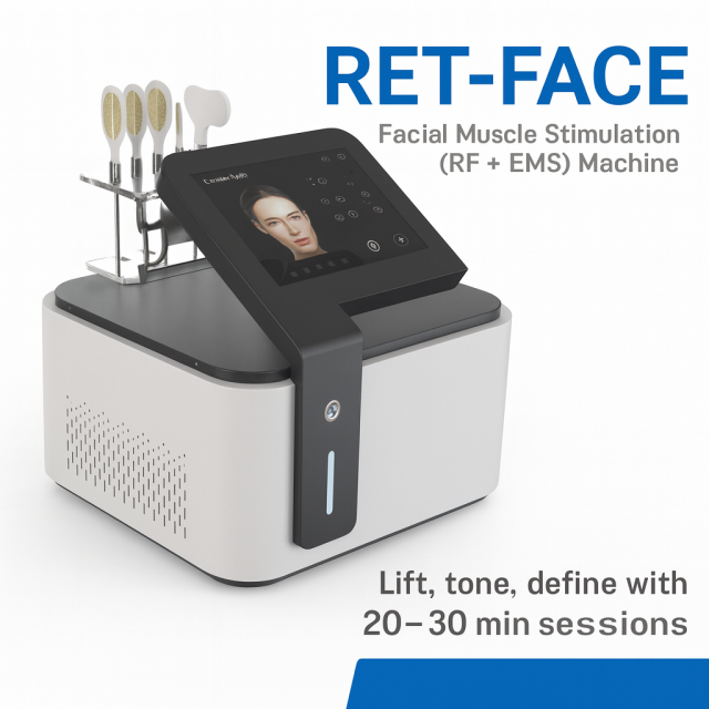 RET-FACE | Appareil de Stimulation Musculaire Faciale (RF + EMS) – Lifting Non Invasif
