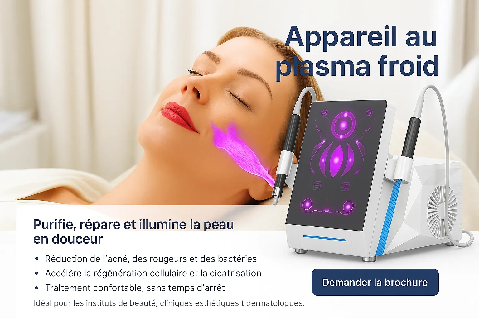 Machine Plasma Froid Professionnelle – Anti-Âge & Réparation Cutanée | Emmalaser