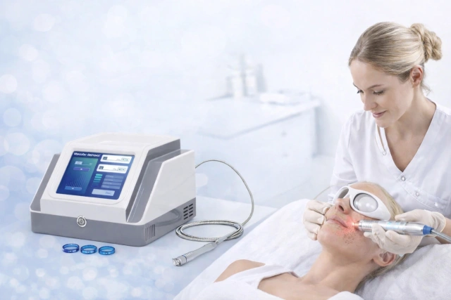 Traitement des rougeurs et vaisseaux sanguins du visage par laser diode 980 nm en cabinet médico-esthétique
