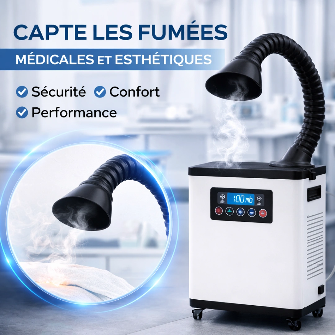 Aspirateur de fum&eacute;e chirurgicale m&eacute;dical pour proc&eacute;dures laser CO2