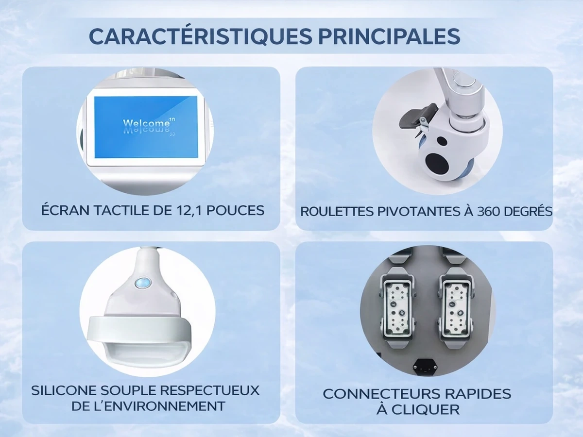 Machine de cryolipolyse 360° refroidissement — 6 poignées & 6 applicateurs | Emmalaser