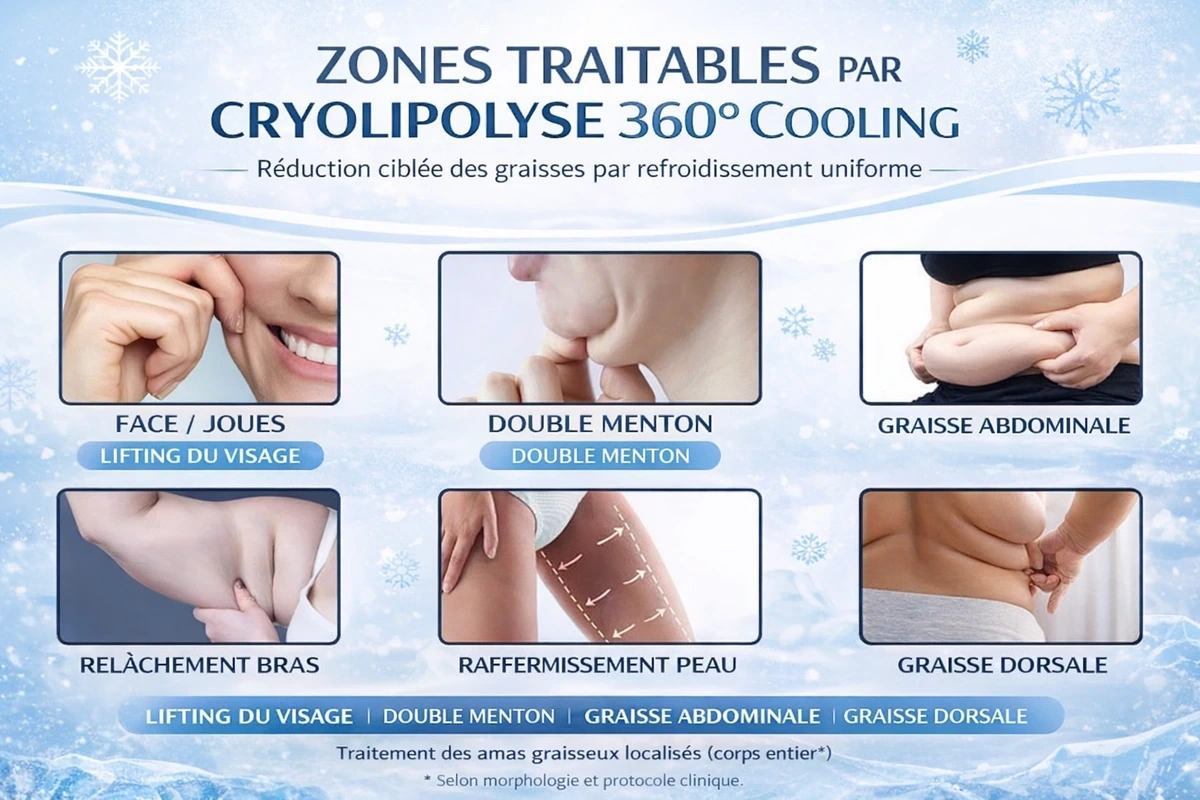 Machine de cryolipolyse 360° refroidissement — 6 poignées & 6 applicateurs | Emmalaser