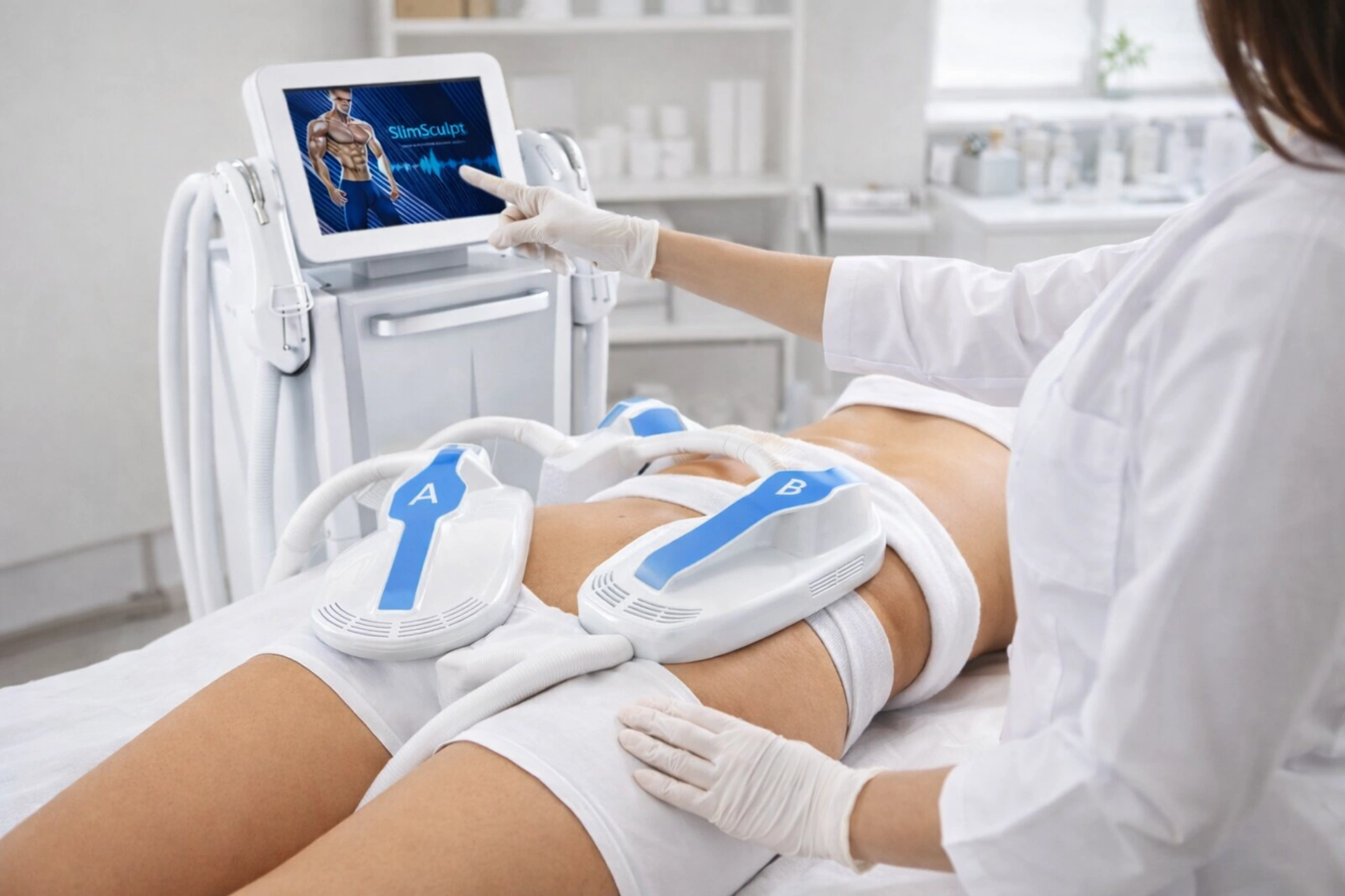 SlimSculpt Machine de Stimulation Musculaire Haute Intensité | Équipement Esthétique Professionnel