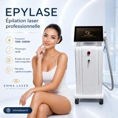 EPYLASE appareil d’épilation laser professionnelle avec écran tactile, puissance 1000–2000W, pour phototypes I à VI