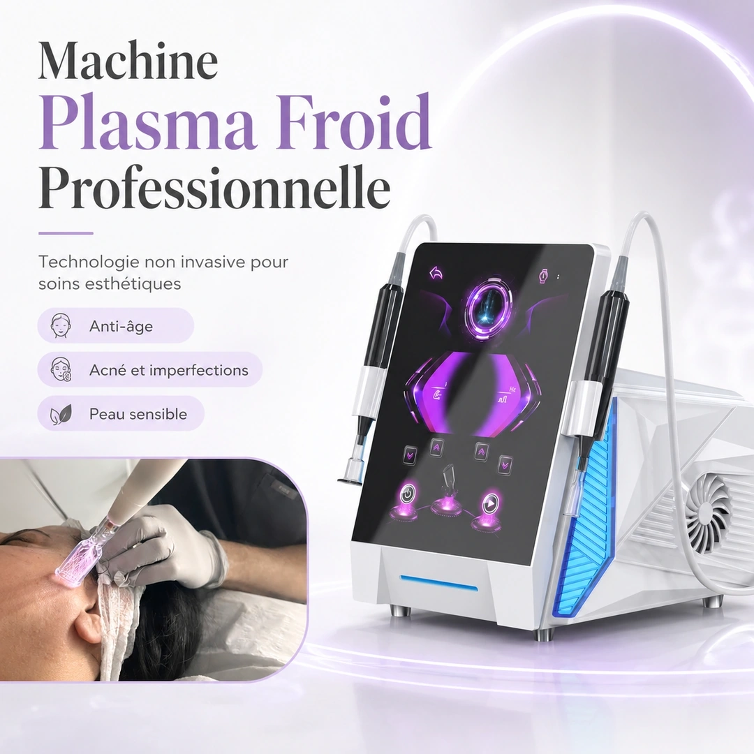 Machine plasma froid professionnelle pour soins esthétiques avec technologie non invasive, anti-âge, acné et imperfections, peau sensible