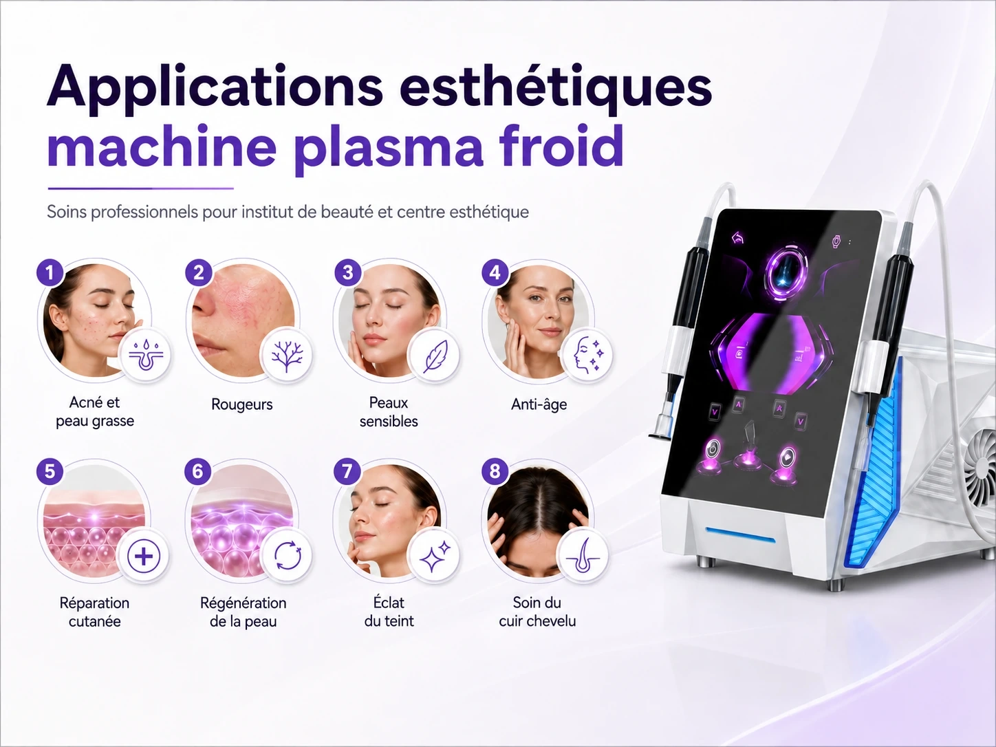 Machine Plasma Froid Professionnelle – Anti-Âge & Réparation Cutanée | Emmalaser