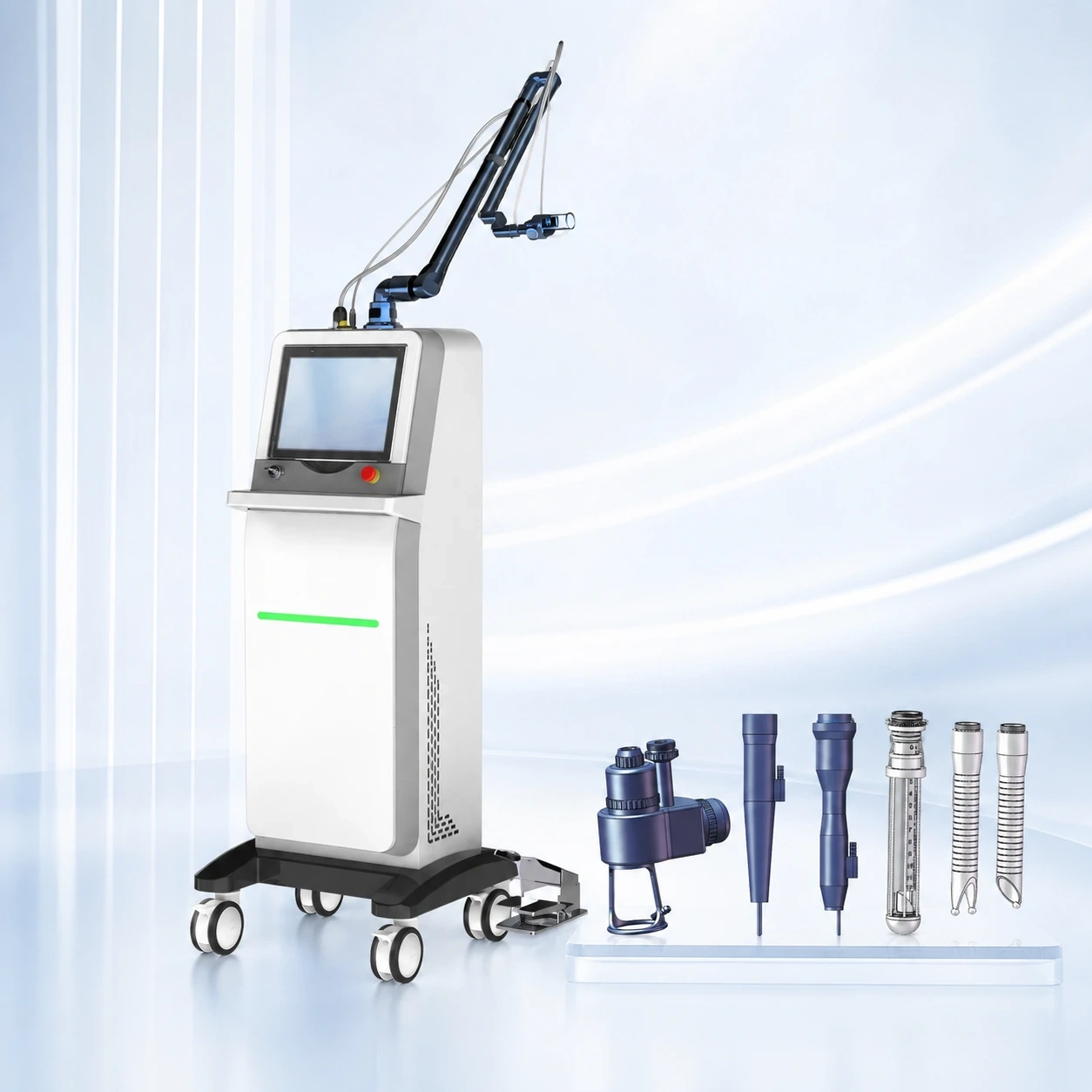Laser CO2 fractionné professionnel avec pièces à main interchangeables pour clinique esthétique