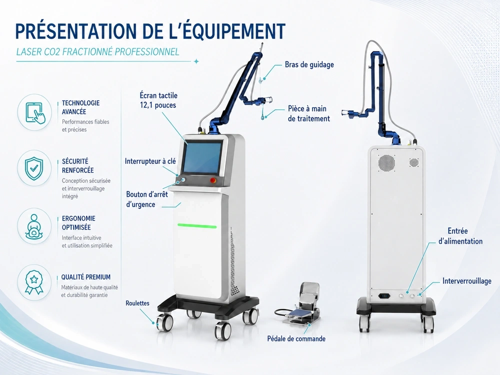 Laser CO2 fractionné professionnel | Appareil esthétique médical CO2